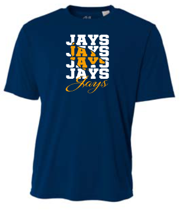 Shepherd Football Spirit Gear - 2025 - Adult Performance Tee - A4 Cooling Performance Crew Tee - 4oz