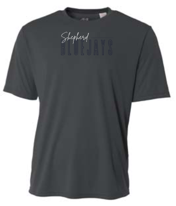 Shepherd Football Spirit Gear - 2025 - Adult Performance Tee - A4 Cooling Performance Crew Tee - 4oz