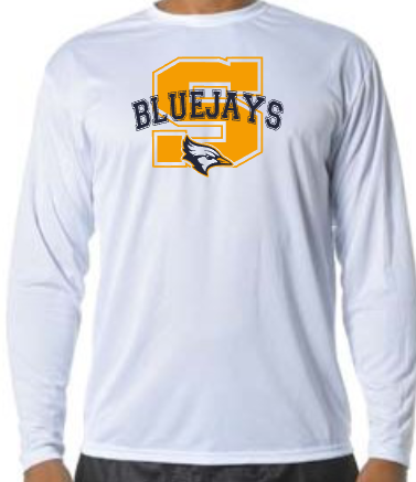 Shepherd Football Spirit Gear - 2025 - Adult Performance Long Sleeve Tee - A4 Cooling Performance Long Sleeve Crew Tee - 4oz