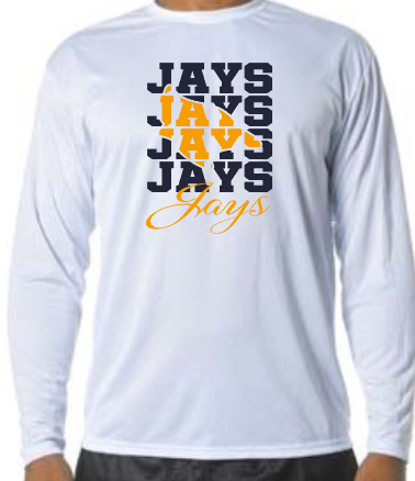 Shepherd Football Spirit Gear - 2025 - Adult Performance Long Sleeve Tee - A4 Cooling Performance Long Sleeve Crew Tee - 4oz
