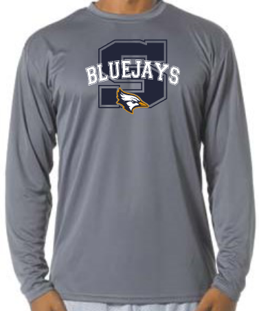 Shepherd Football Spirit Gear - 2025 - Adult Performance Long Sleeve Tee - A4 Cooling Performance Long Sleeve Crew Tee - 4oz