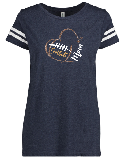 Shepherd Football Mom Gear - 2025 - Ladies Tee - Enza Ladies Jersey Football Tee - 4.5oz
