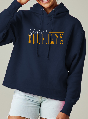Shepherd Football Spirit Gear STANDARD - 2025 - Ladies Hooded Sweatshirt - Enza Ladies Heavyweight Boxy Pullover Hood