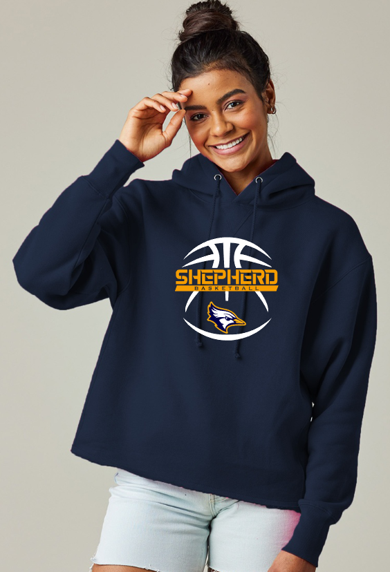 Shepherd Basketball Gear - 2024 - Ladies Hooded Sweatshirt - Enza Ladies Heavyweight Boxy Pullover Hood