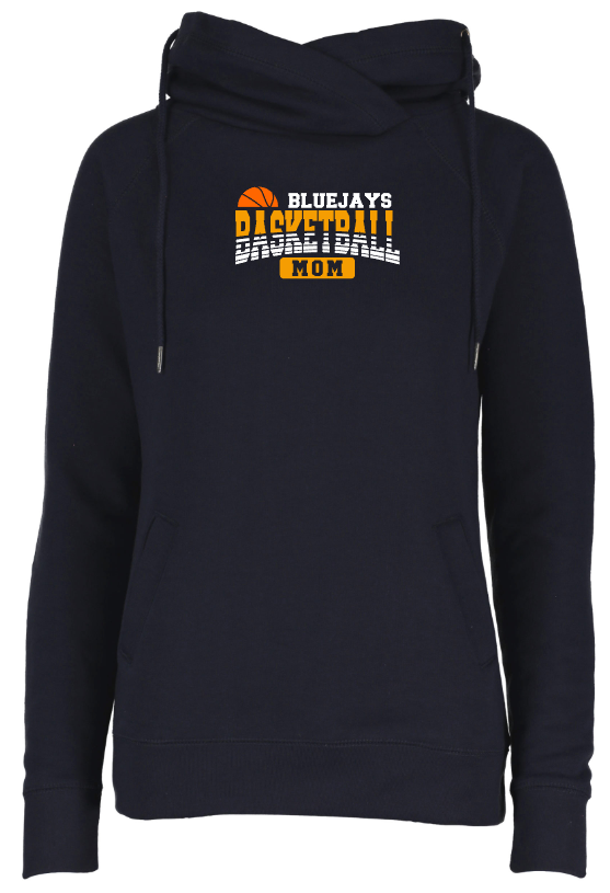 Shepherd Basketball Gear - 2024 - Ladies Hooded Sweatshirt - Enza Ladies Classic Fleece Funnel Neck Pullover Hood - 9oz