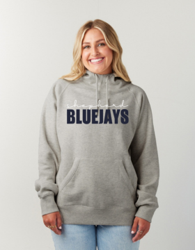 Shepherd Football Spirit Gear - 2024 - Ladies Hooded Sweatshirt - Enza Ladies Scuba Neck Pullover Hood - 9oz