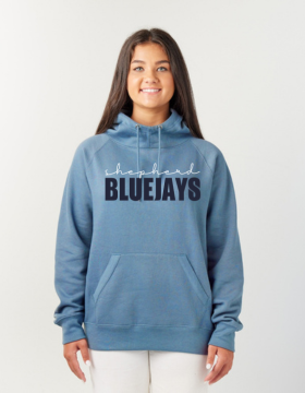 Shepherd Football Spirit Gear - 2024 - Ladies Hooded Sweatshirt - Enza Ladies Scuba Neck Pullover Hood - 9oz