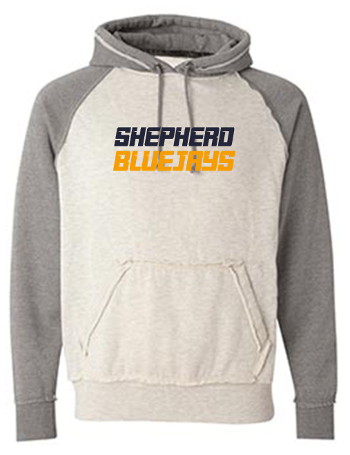 Shepherd Football Spirit Gear - 2024 - Adult Hoodie - J. America Vintage Heather Hood - 9.5oz