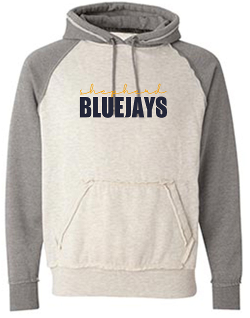 Shepherd Football Spirit Gear - 2024 - Adult Hoodie - J. America Vintage Heather Hood - 9.5oz