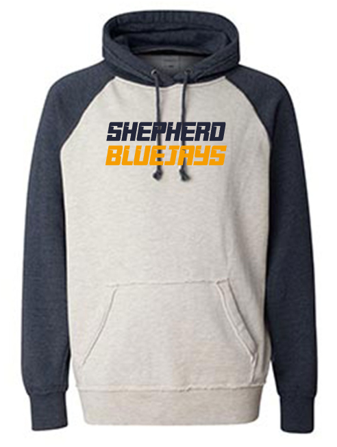Shepherd Football Spirit Gear - 2024 - Adult Hoodie - J. America Vintage Heather Hood - 9.5oz
