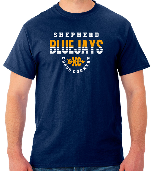 Shepherd Bluejays Cross Country - Adult T-Shirt