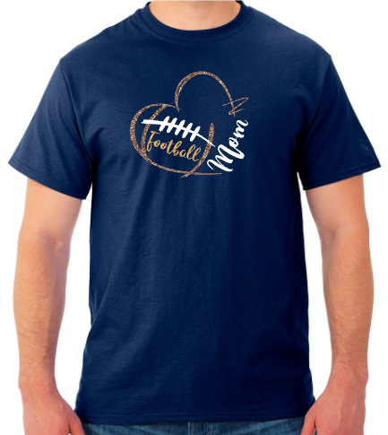 Shepherd Football Mom Gear - 2025 - Adult Unisex Tee - Jerzees Dri-Power Unisex T-Shirt - 5.4oz