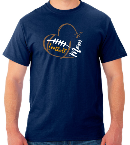 Shepherd Football Mom Gear - 2025 - Adult Unisex Tee - Jerzees Dri-Power Unisex T-Shirt - 5.4oz