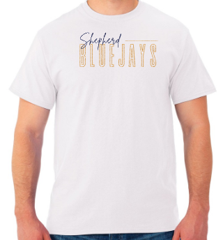 Shepherd Football Spirit Gear GLITTER - 2025 - Adult Unisex Tee - Jerzees Dri-Power Unisex T-Shirt - 5.4oz