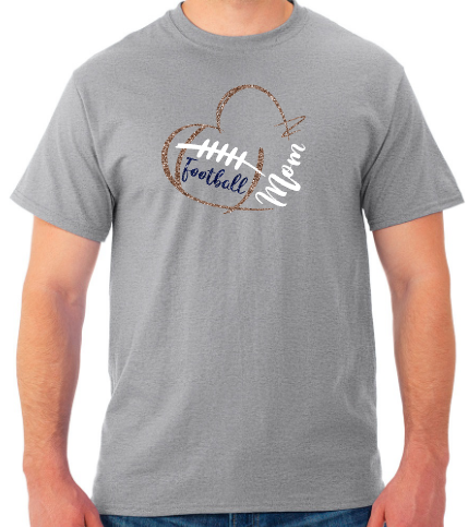 Shepherd Football Mom Gear - 2025 - Adult Unisex Tee - Jerzees Dri-Power Unisex T-Shirt - 5.4oz