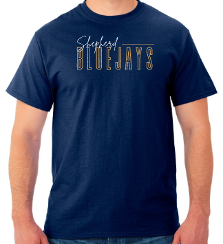 Shepherd Football Spirit Gear GLITTER - 2025 - Adult Unisex Tee - Jerzees Dri-Power Unisex T-Shirt - 5.4oz