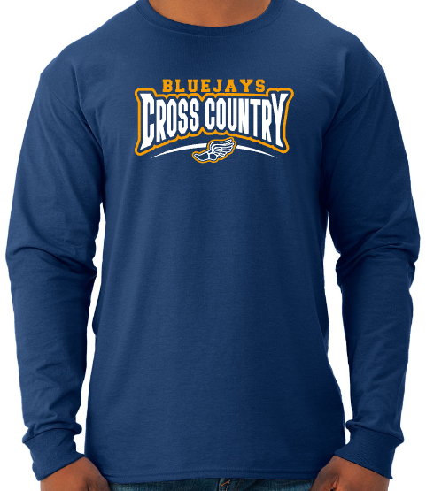 Shepherd Bluejays Cross Country - Adult Unisex Long Sleeve Tee