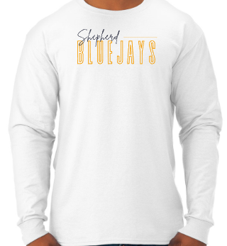 Shepherd Football Spirit Gear - 2025 - Youth Long Sleeve Tee - Jerzees Dri-Power Youth Long Sleeve T-Shirt - 5.4oz