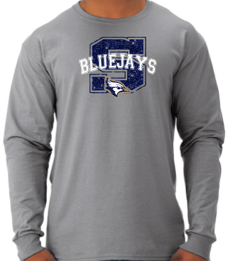 Shepherd Football Spirit Gear GLITTER - 2025 - Adult Unisex Long Sleeve Tee - Jerzees Dri-Power Unisex Long Sleeve T-Shirt - 5.4oz