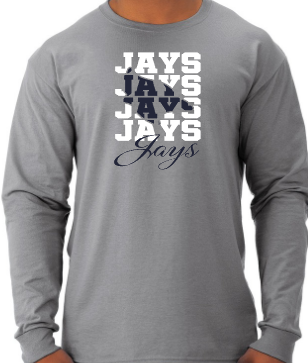 Shepherd Football Spirit Gear - 2025 - Youth Long Sleeve Tee - Jerzees Dri-Power Youth Long Sleeve T-Shirt - 5.4oz