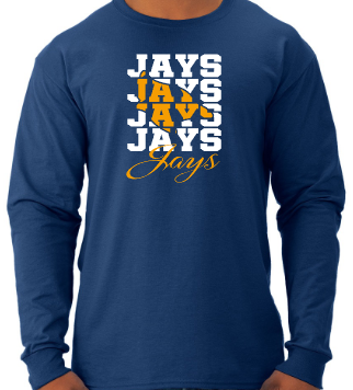 Shepherd Football Spirit Gear - 2025 - Youth Long Sleeve Tee - Jerzees Dri-Power Youth Long Sleeve T-Shirt - 5.4oz