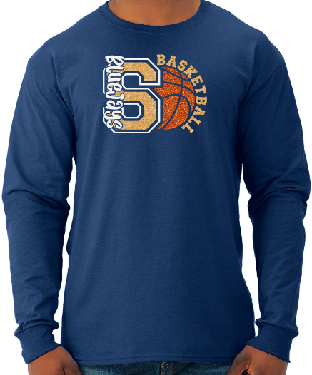 Shepherd Basketball Gear - 2024 - Adult Unisex Long Sleeve Tee - Jerzees Dri-Power Unisex Long Sleeve T-Shirt - 5.4oz