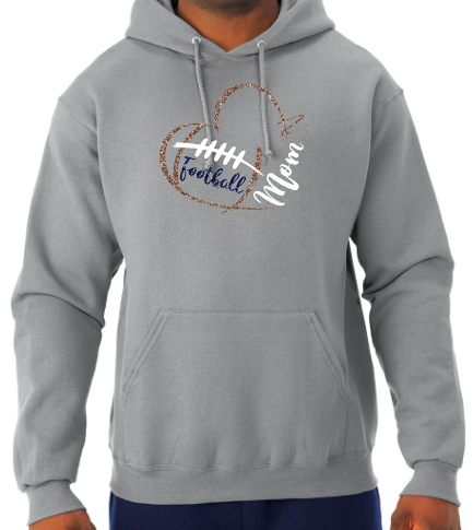 Shepherd Football Mom Gear - 2025 - Adult Unisex Hooded Sweatshirt - Jerzees NuBlend Unisex Hooded Sweatshirt - 8oz