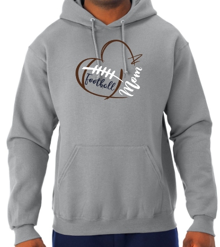Shepherd Football Mom Gear - 2025 - Adult Unisex Hooded Sweatshirt - Jerzees NuBlend Unisex Hooded Sweatshirt - 8oz