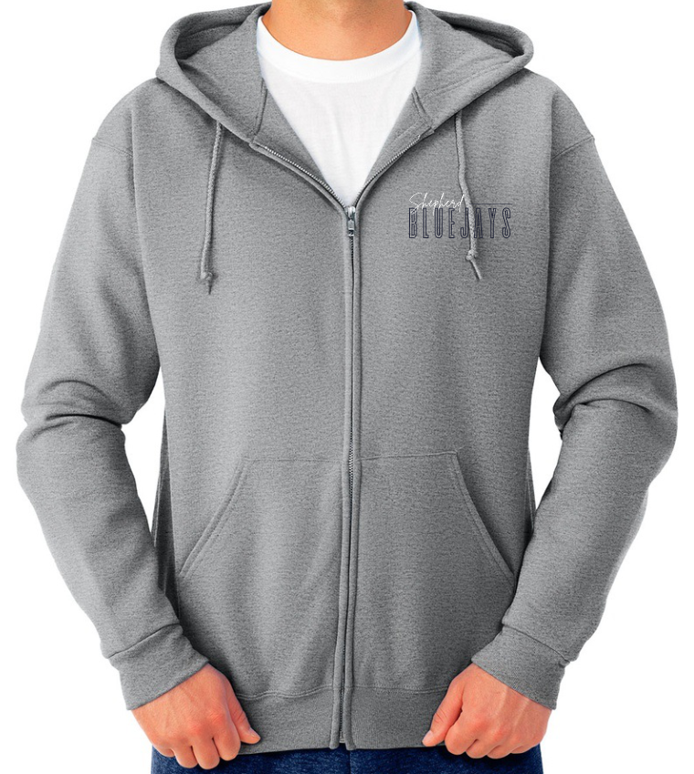 Shepherd Football Spirit Gear - 2025 - Unisex Full-Zip Hooded Sweatshirt - Jerzees NuBlend Unisex Full-Zip Hooded Sweatshirt - 8oz