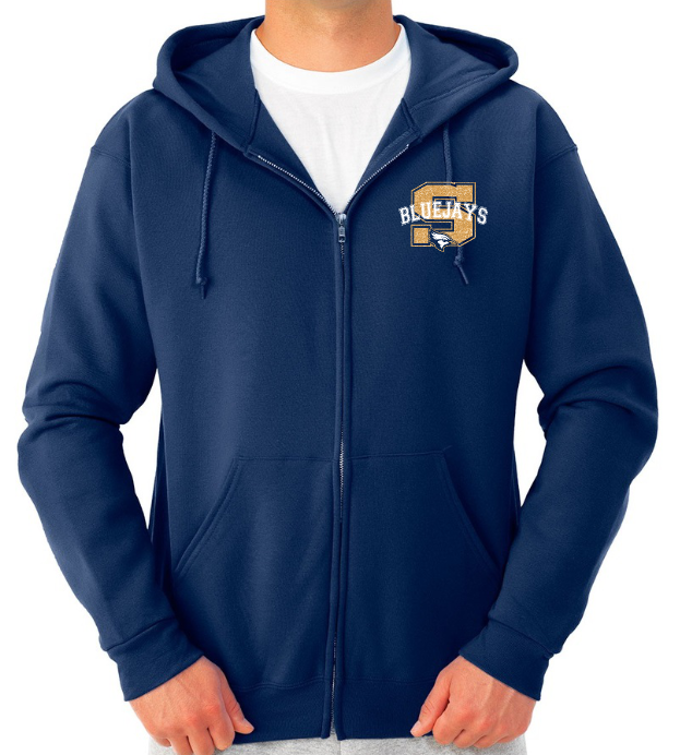 Shepherd Football Spirit Gear - 2025 - Unisex Full-Zip Hooded Sweatshirt - Jerzees NuBlend Unisex Full-Zip Hooded Sweatshirt - 8oz