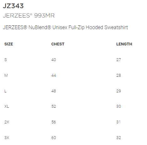 Shepherd Football Spirit Gear - 2026 - Unisex Full-Zip Hooded Sweatshirt - Jerzees NuBlend Unisex Full-Zip Hooded Sweatshirt - 8oz