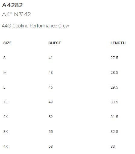 Shepherd Football Gear - 2024 - Adult Performance Tee - A4 Cooling Performance Crew Tee - 4oz
