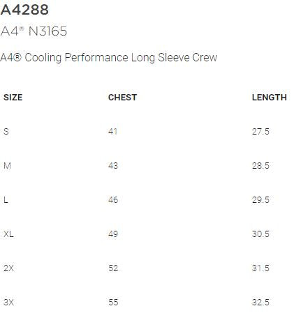 Shepherd Football Spirit Gear - 2024 - Adult Performance Long Sleeve Tee - A4 Cooling Performance Long Sleeve Crew Tee - 4oz