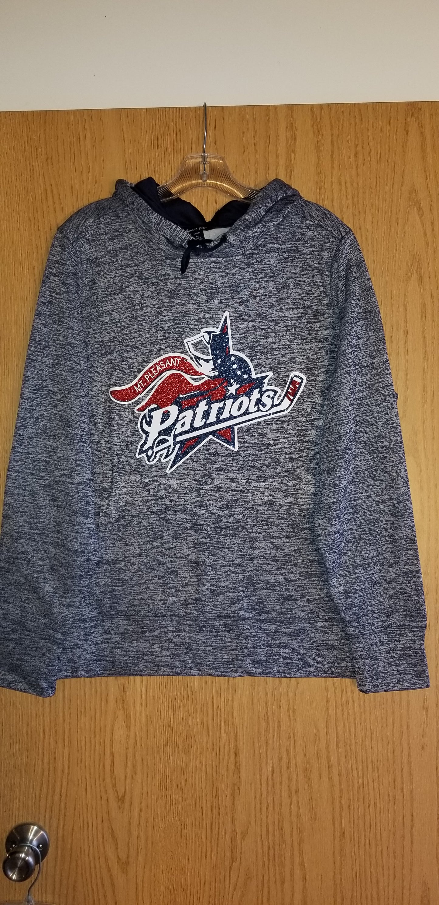 Mt. Pleasant Patriots Hockey - Sport-Tek® Ladies PosiCharge® Electric Heather Fleece Hooded Pullover