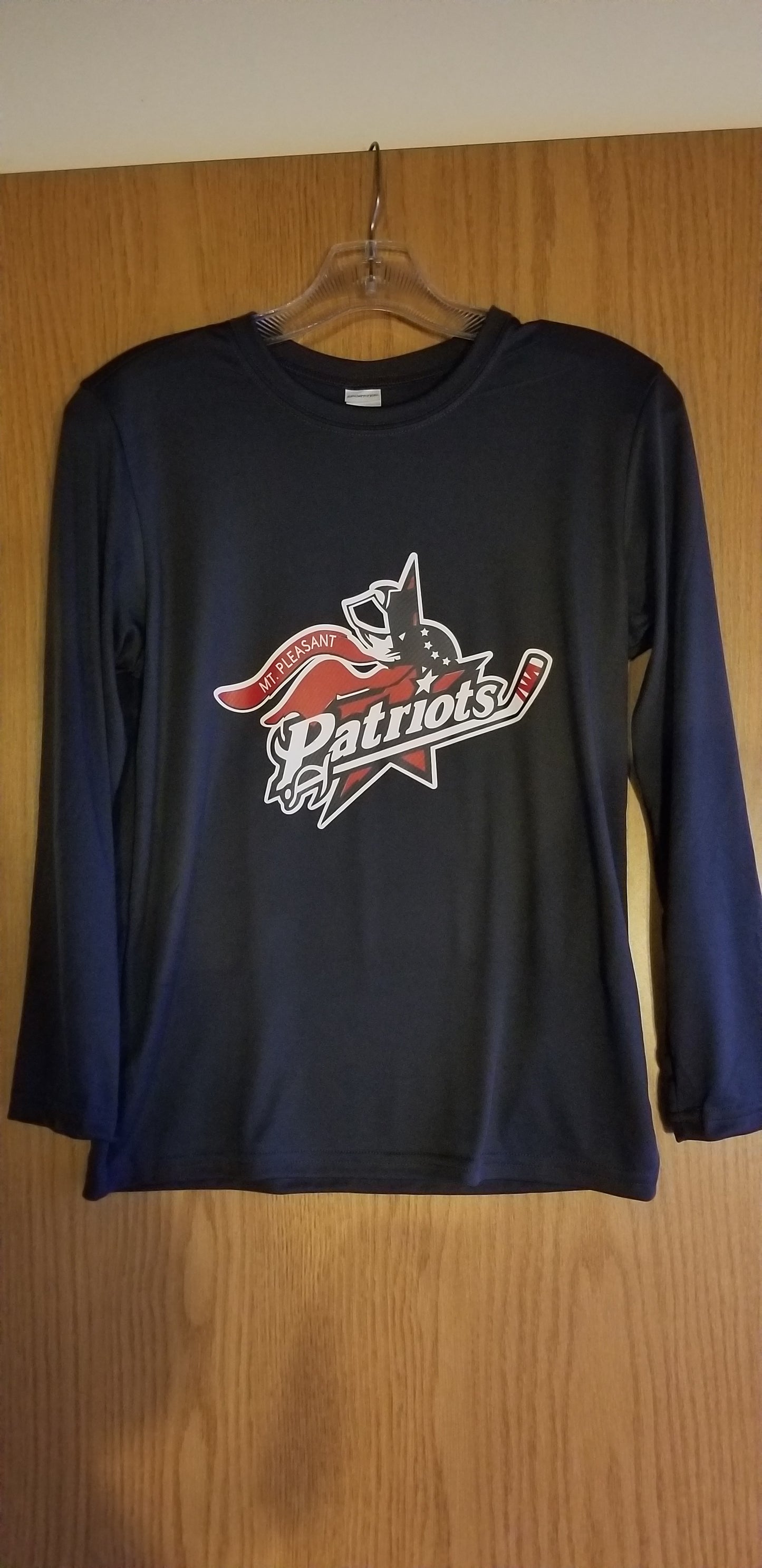 Mt. Pleasant Patriots Hockey - Sport-Tek® Youth Long Sleeve PosiCharge™ Competitor™ Tee