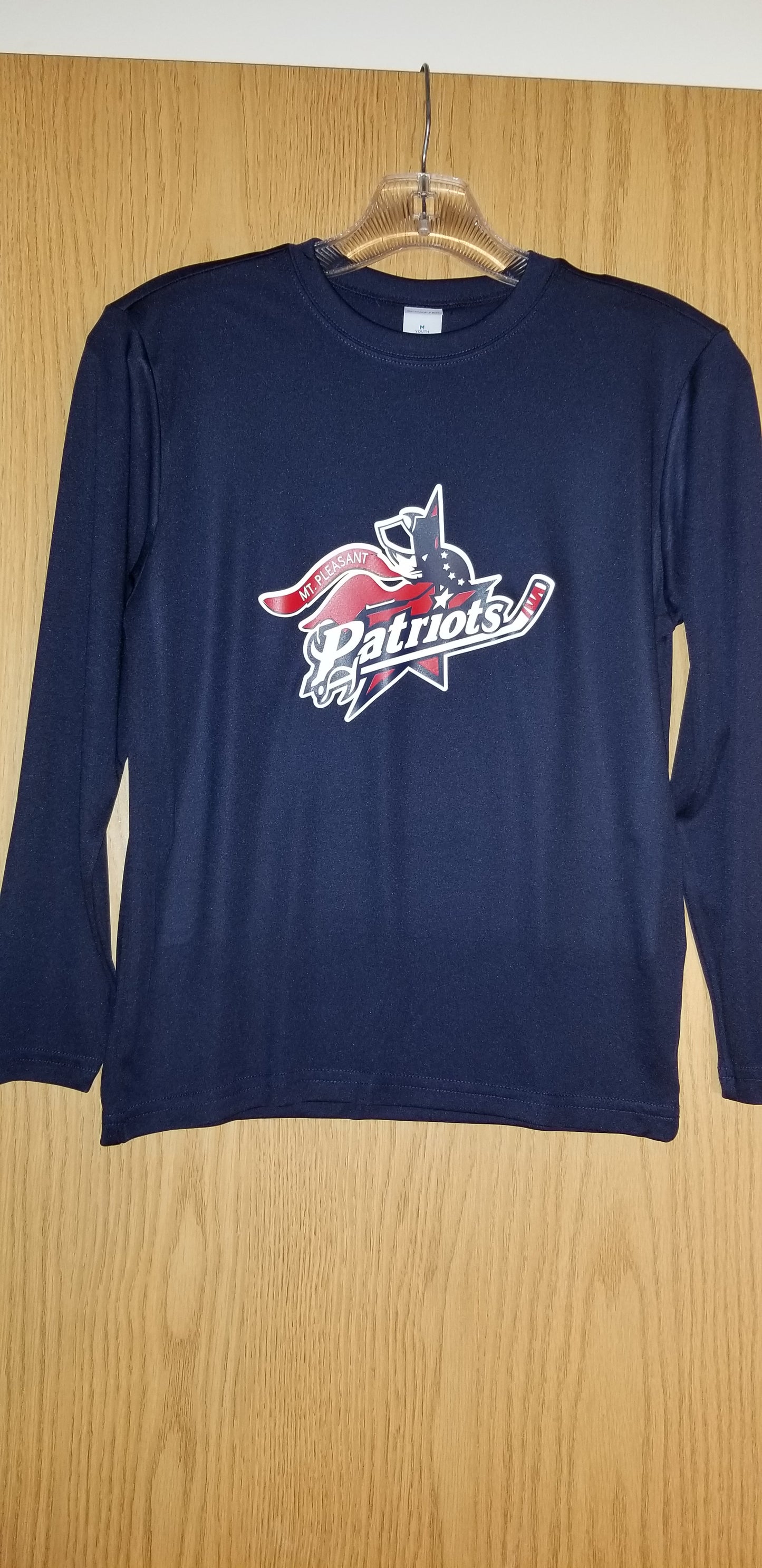 Mt. Pleasant Patriots Hockey - Sport-Tek® Youth Long Sleeve PosiCharge™ Competitor™ Tee