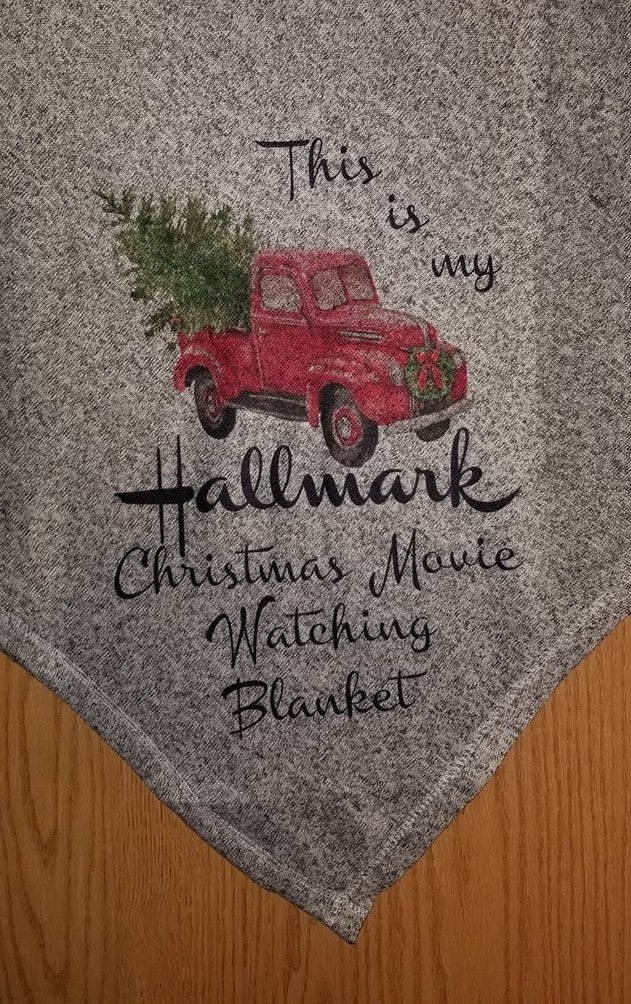 Christmas Movie Watching Blanket - Sweater Fleece Throw Blanket, 50" x 60"