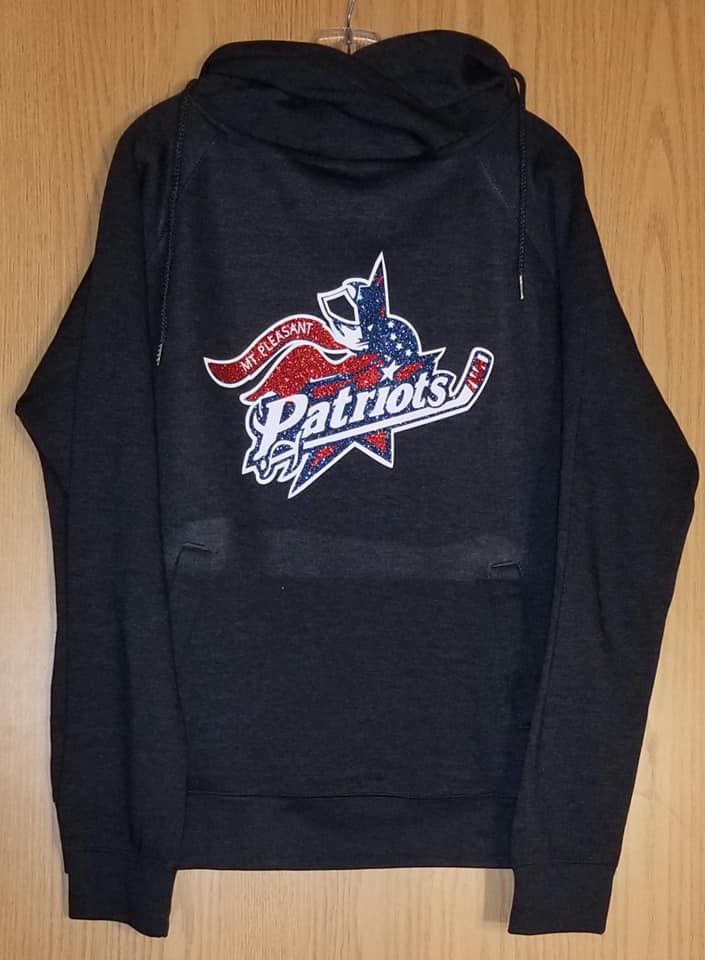 Mt. Pleasant Patriots Hockey - Adult Hooded Sweatshirt - Enza Funnel Neck - 9.0oz