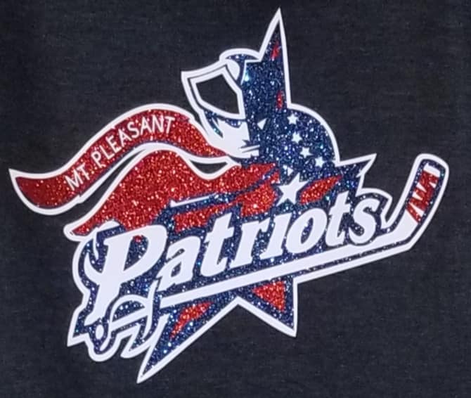 Mt. Pleasant Patriots Hockey - Adult Hooded Sweatshirt - Enza Funnel Neck - 9.0oz