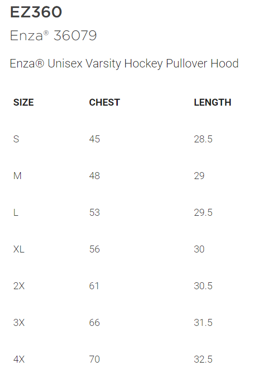 Mt. Pleasant Area Hockey - Unisex Hoodie - Enza Unisex Varsity Hockey Hoodie