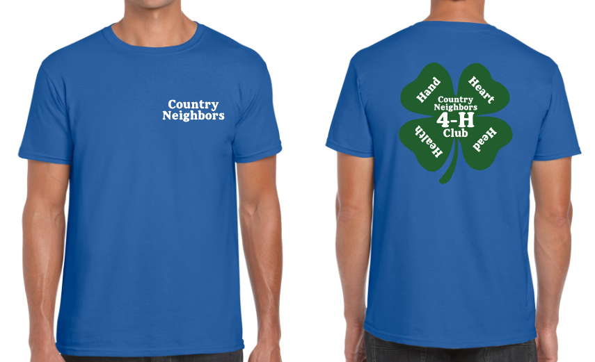 Country Neighbors 4H Club - Gildan Softstyle Adult T-Shirt - 4.5oz