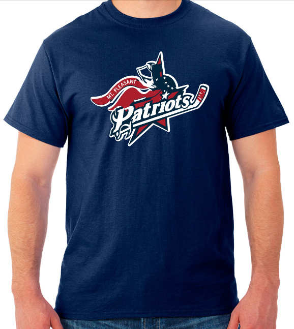 Patriots Hockey - Adult T-Shirt - Jerzees Dri-Power