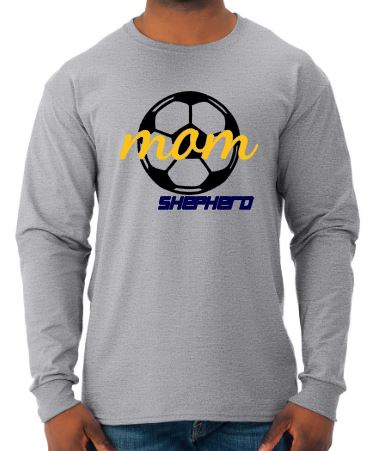Shepherd Soccer - Soccer Mom- Adult Long-Sleeve T-Shirt - Jerzees Dri-Power