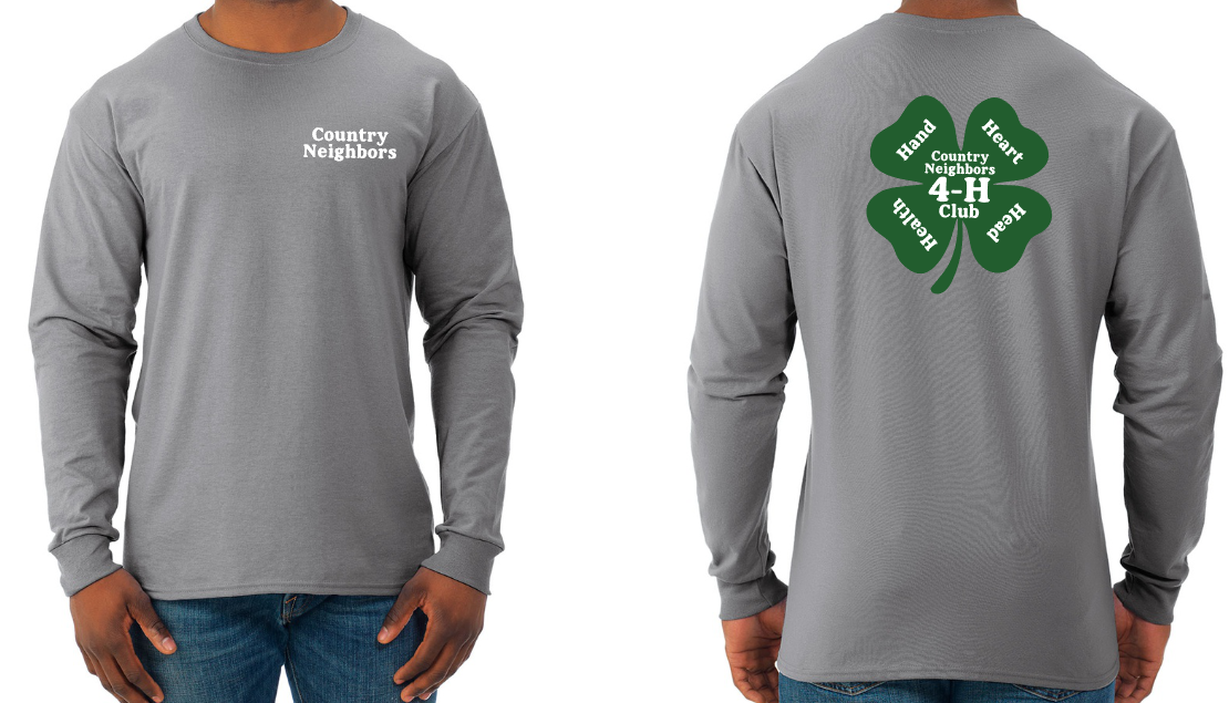 Country Neighbors 4H Club - JERZEES® DRI-POWER® Unisex Long Sleeve T-Shirt - 5.4oz