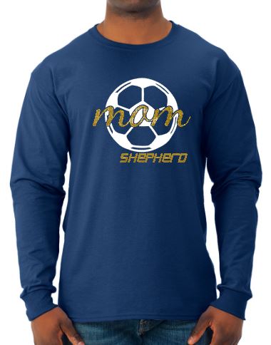 Shepherd Soccer - Soccer Mom- Adult Long-Sleeve T-Shirt - Jerzees Dri-Power