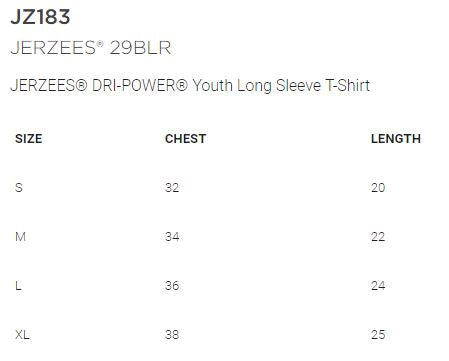Shepherd Football Spirit Gear - 2022 - Youth Long Sleeve T-Shirt - Jerzees Dri-Power