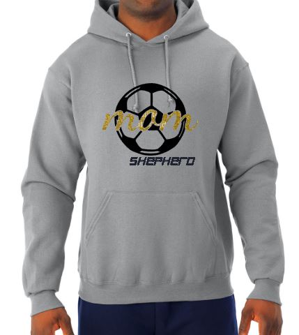 Shepherd Soccer - Soccer Mom - Adult Hooded Sweatshirt - Jerzees NuBlend