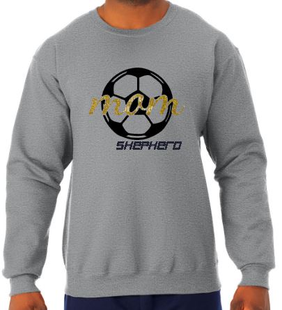 Shepherd Soccer - Soccer Mom - Adult Crew Sweatshirt - Jerzees NuBlend