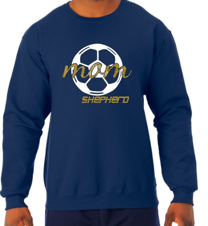 Shepherd Soccer - Soccer Mom - Adult Crew Sweatshirt - Jerzees NuBlend