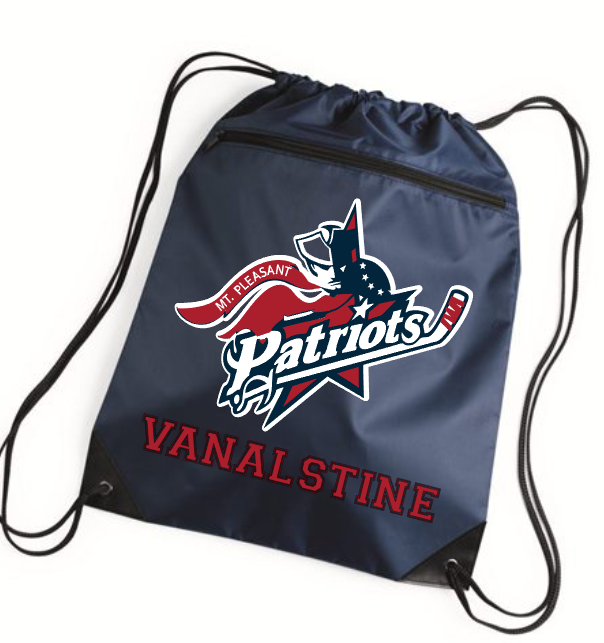 Patriots Hockey - Drawstring Bag w/ Zipper